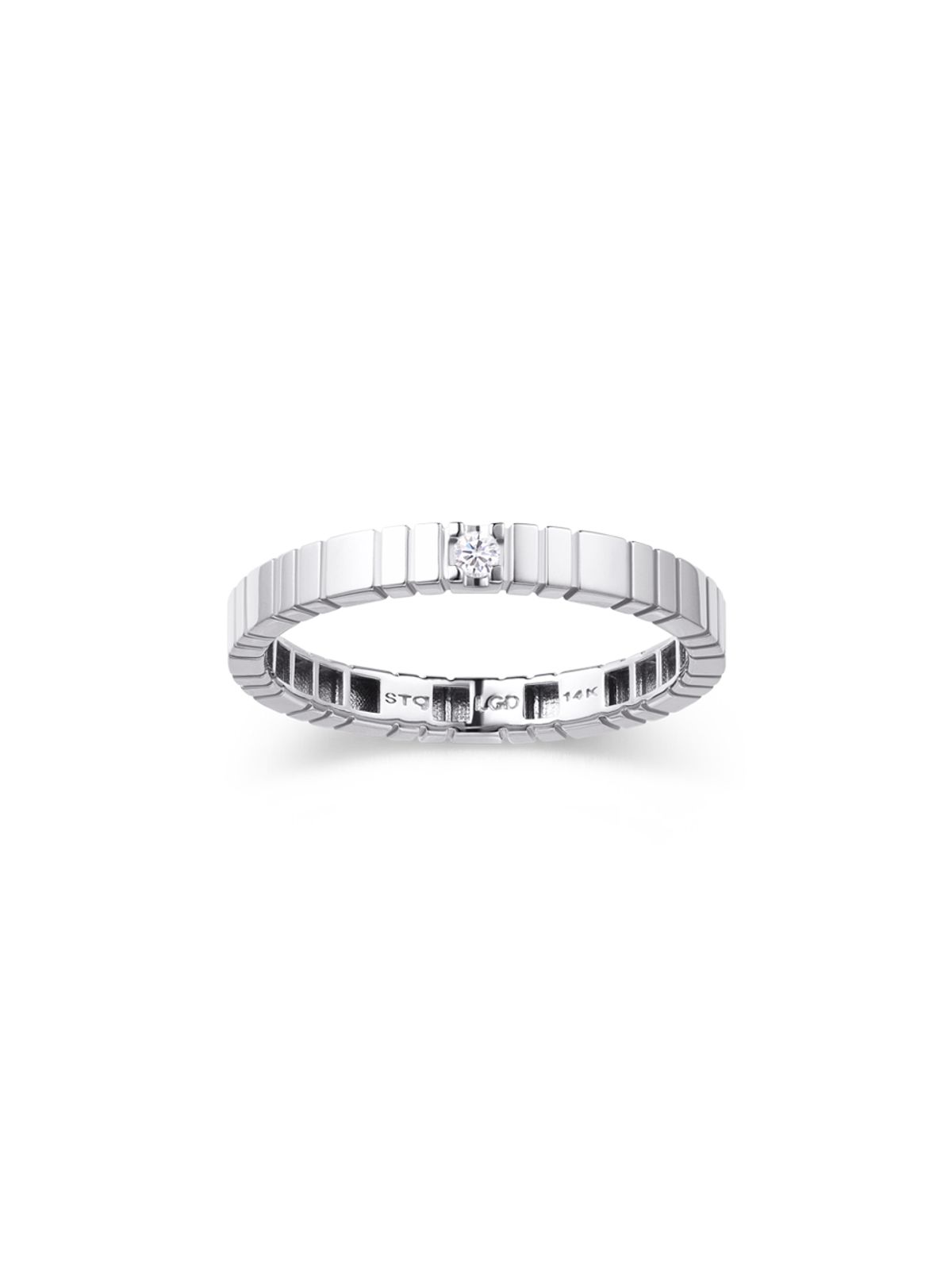 스톤헨지(STONEHENGE) WEDDING 14K 화이트골드 커플링 SA26A72M