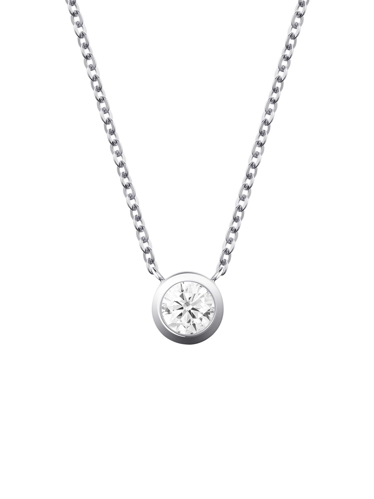 스톤헨지(STONEHENGE) VELA 14K 화이트골드 랩다이아 목걸이 SA26AB1F