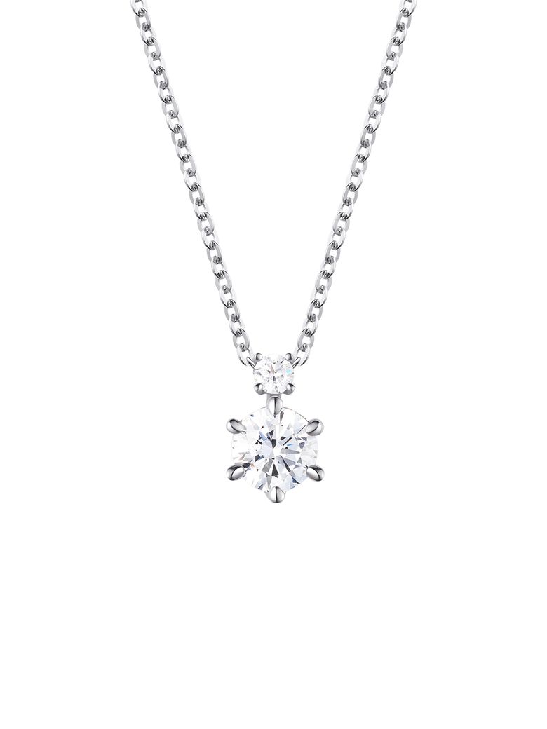 VELA 14K 화이트골드 랩다이아 목걸이 SA26AA4M