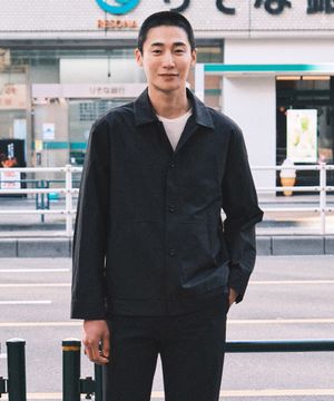 나일론 서커 점퍼_블랙 (세미오버핏)_SJPXB03NSB