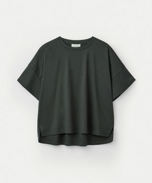 Embroidery Oversized Crop T Shirts_Forest