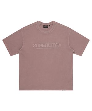 로고 워시드 반팔 티셔츠 인디 핑크 SDUISCQ14IPK