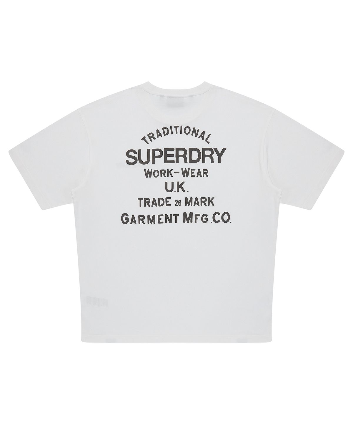 슈퍼드라이(SUPERDRY) 워크 라벨 그래픽 반팔 티셔츠 화이트 SDUISCQ71WHT