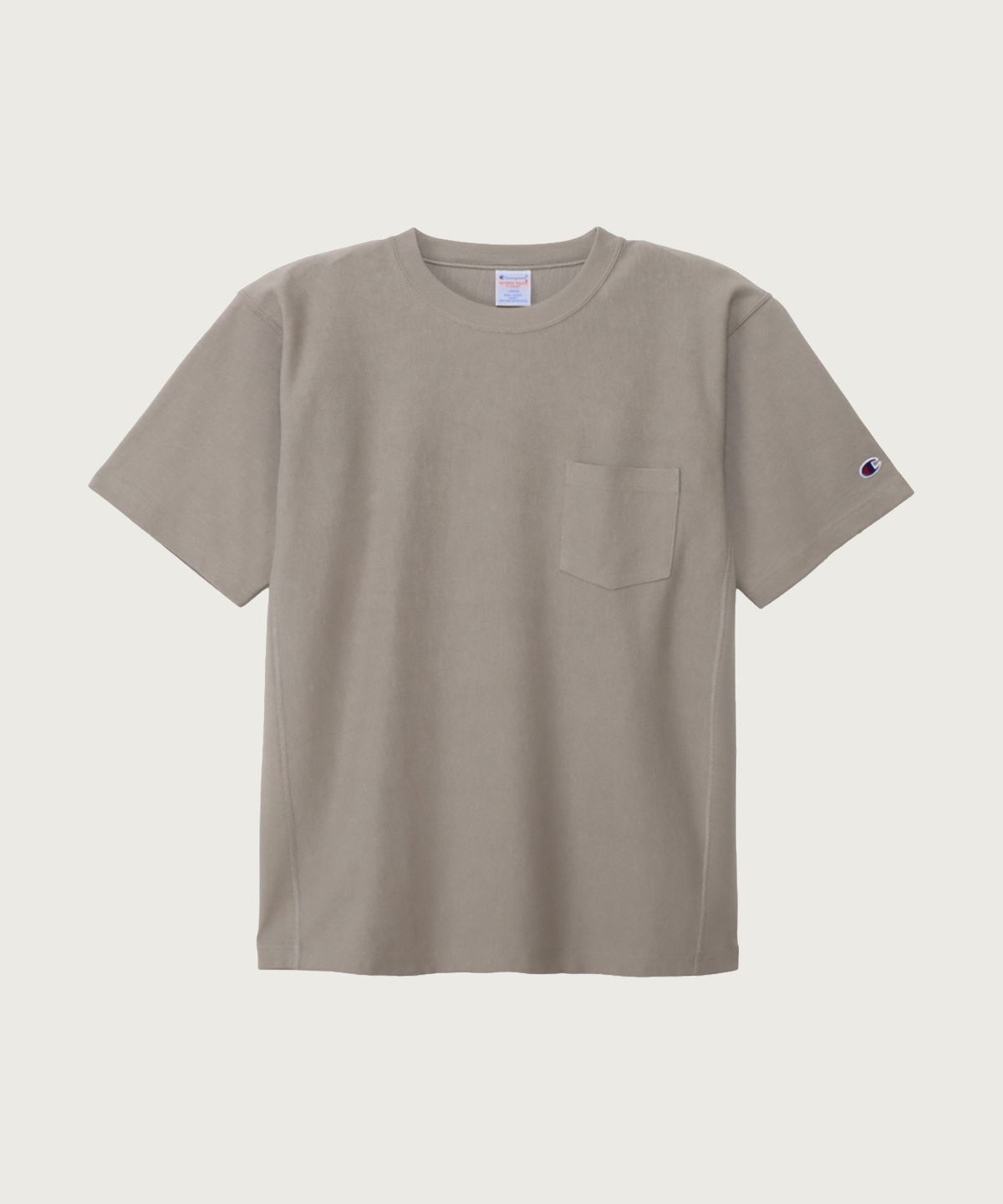 챔피온(CHAMPION) 리버스위브 루즈핏 포켓 반팔 티셔츠 Grey
