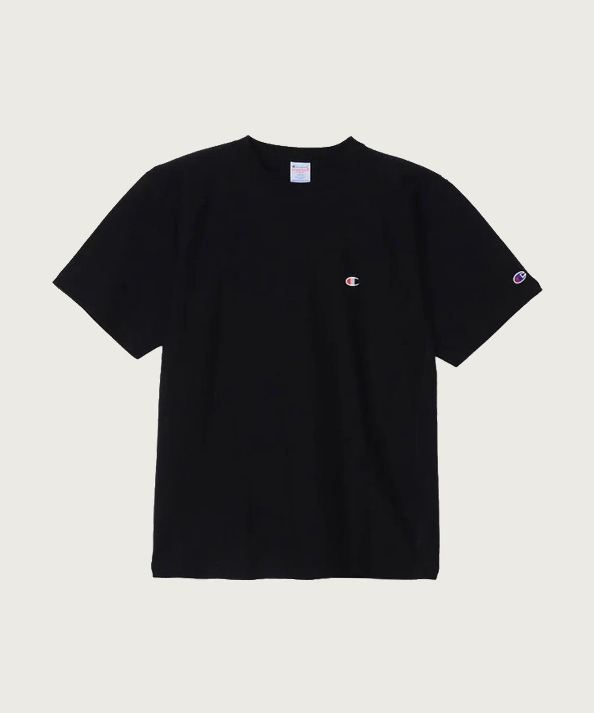 챔피온(CHAMPION) 리버스위브 C로고 반팔 티셔츠 Black