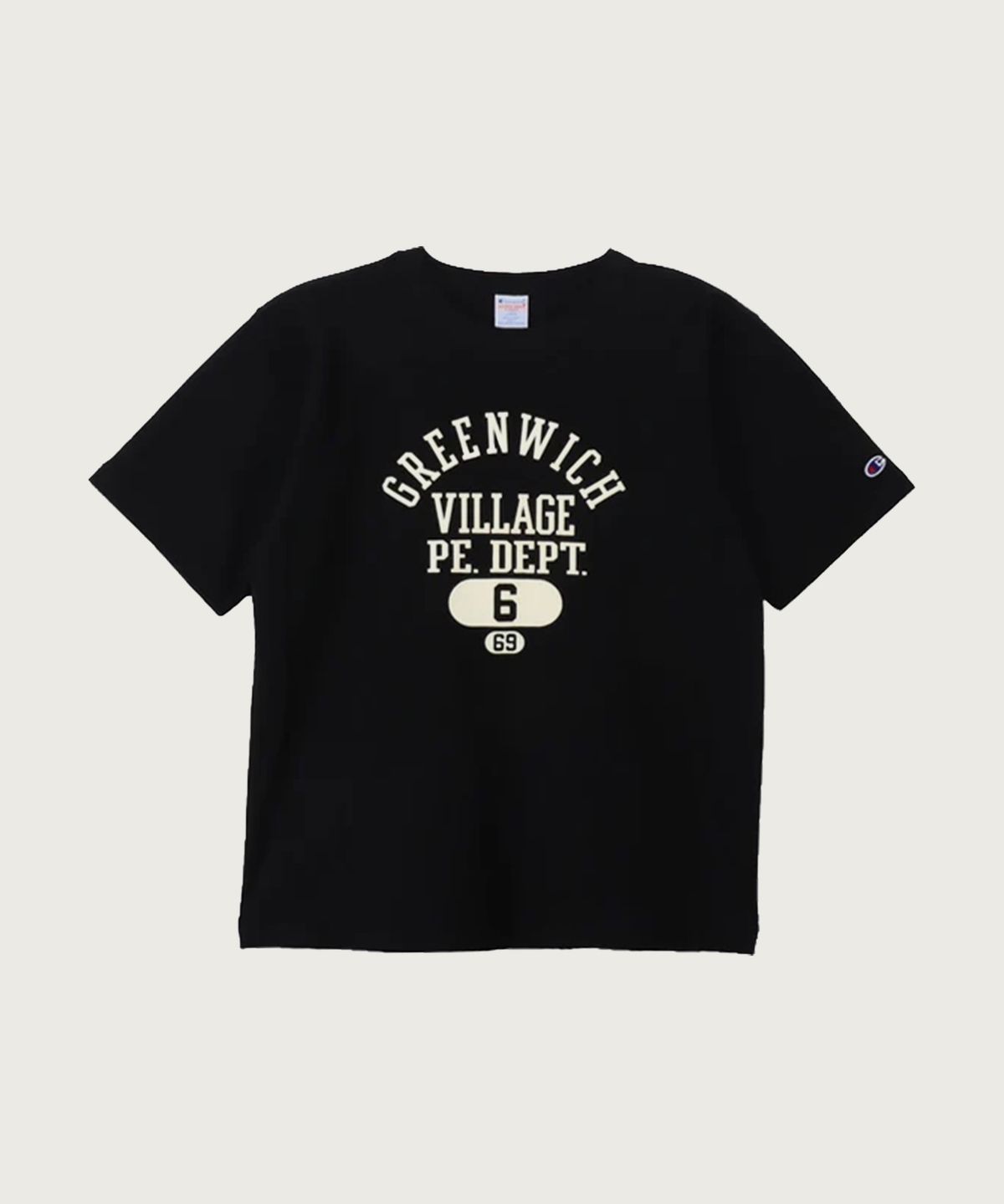 챔피온(CHAMPION) 리버스위브 시티 그래픽 반팔 티셔츠 Black