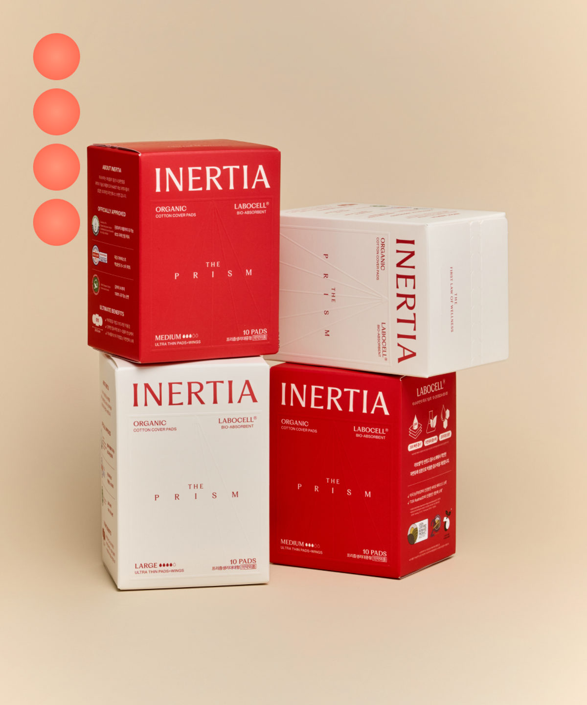 이너시아(INERTIA) 더프리즘 유기농 생리대 (중/대형) X 4팩