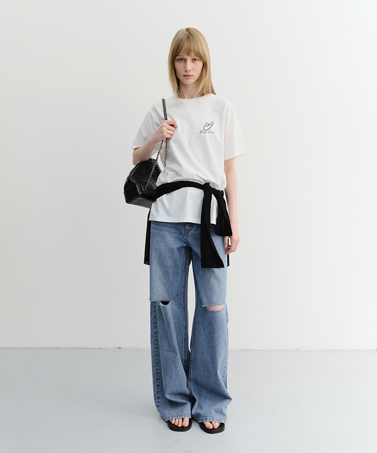던스트(DUNST) DAMAGED WIDE JEANS_UDPA6B233_CLASSIC BLUE