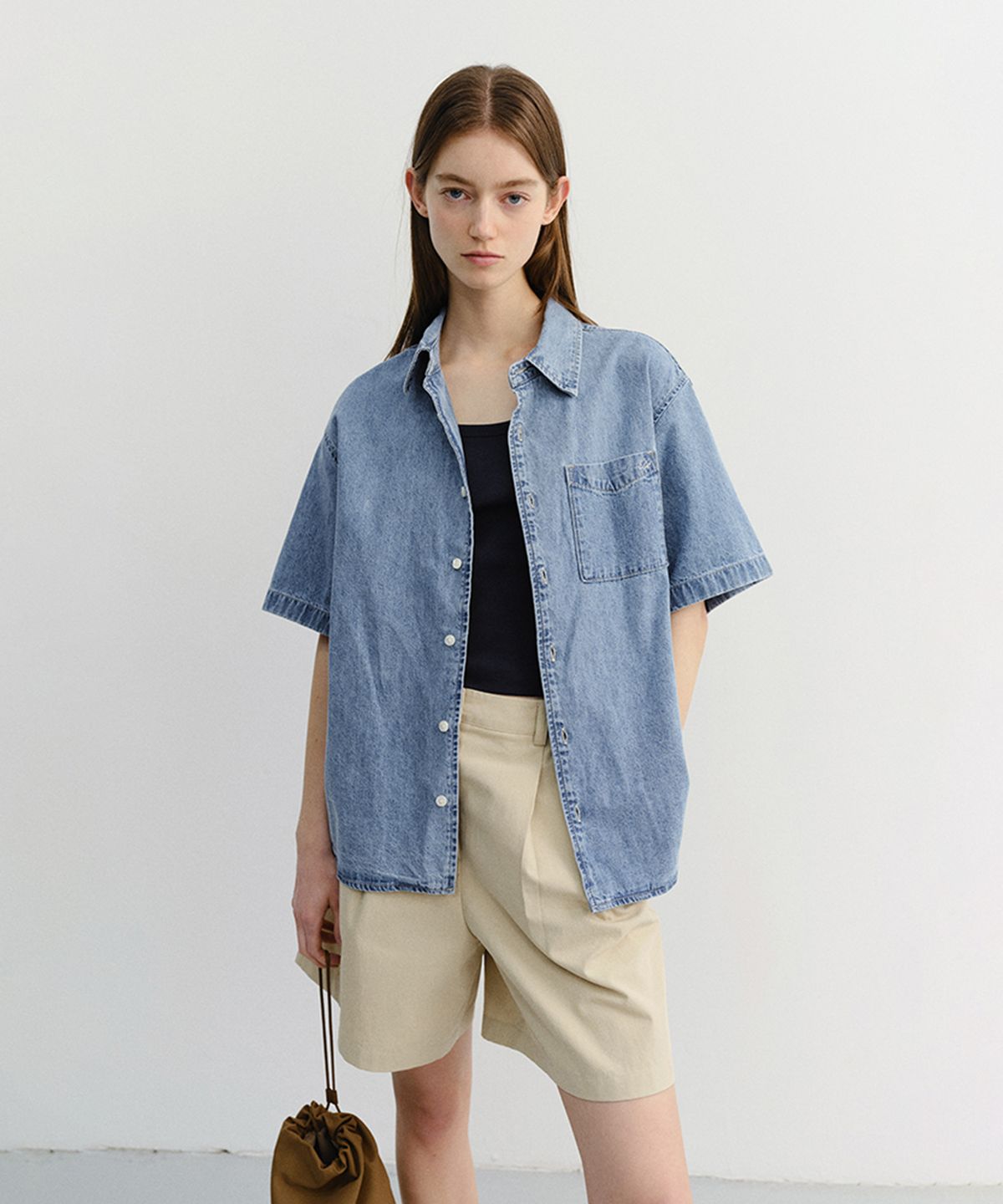 던스트(DUNST) UNISEX LINEN DENIM SHIRT_UDSH6B129_LIGHT BLUE