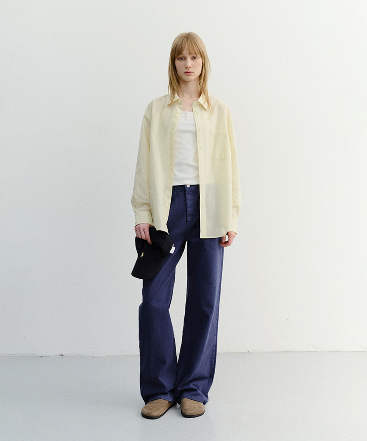 던스트(DUNST) UNISEX SUMMER BREEZE STRIPED OVERSHIRT _UDSH6B126_BUTTER