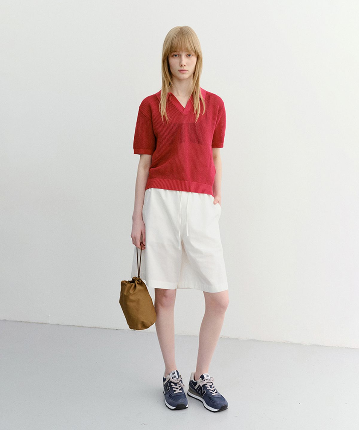 던스트(DUNST) UNISEX CHUNKY POLO KNIT_UDSW6B126_RED