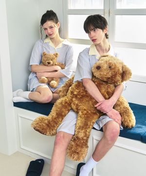 트윙클  클린핏 반팔 커플 파자마세트