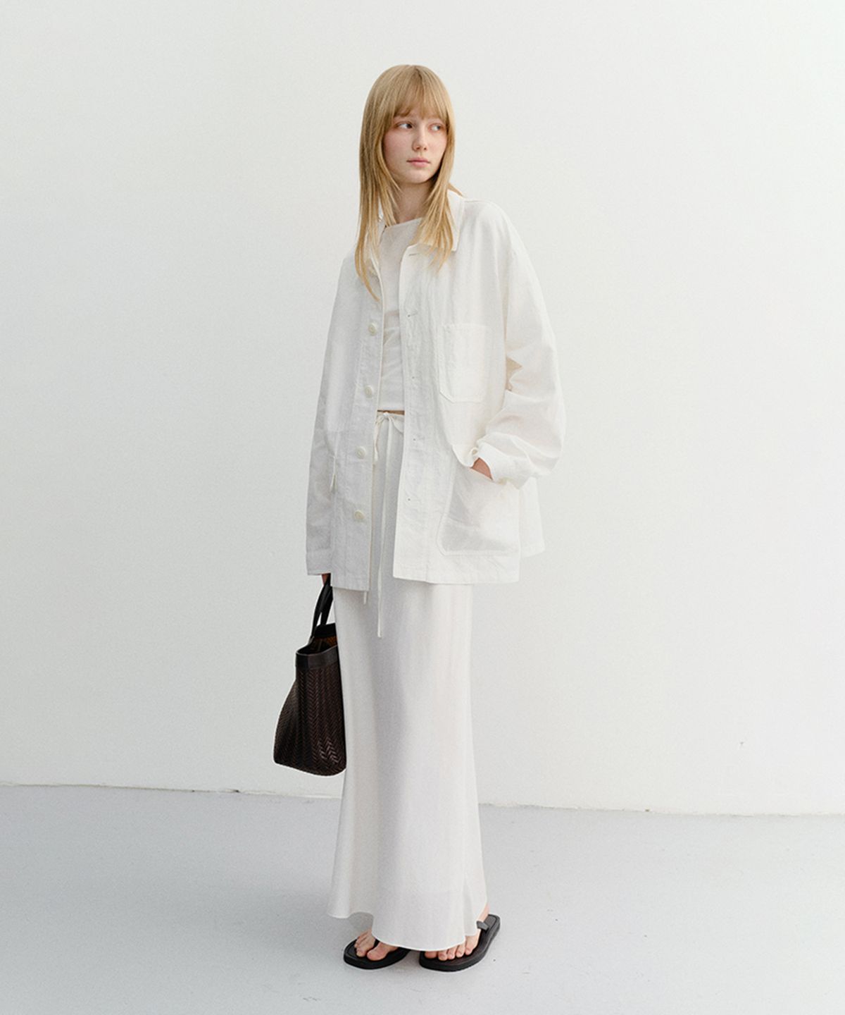던스트(DUNST) UNISEX CHORE JACKET_UDJA6B122_WHITE