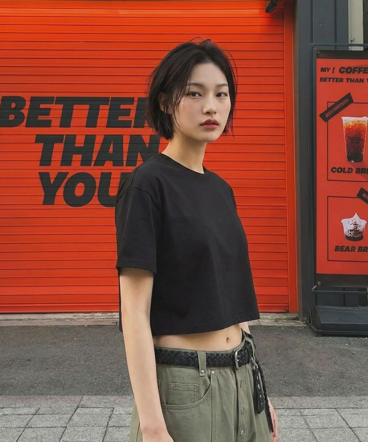 녹족(NOKJOK) 홀리 크롭 반팔티 러닝 요가복 필라테스복