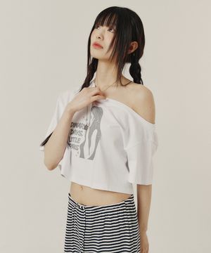 SPARK BEADED OFF-SHOULDER T-SHIRT_3color