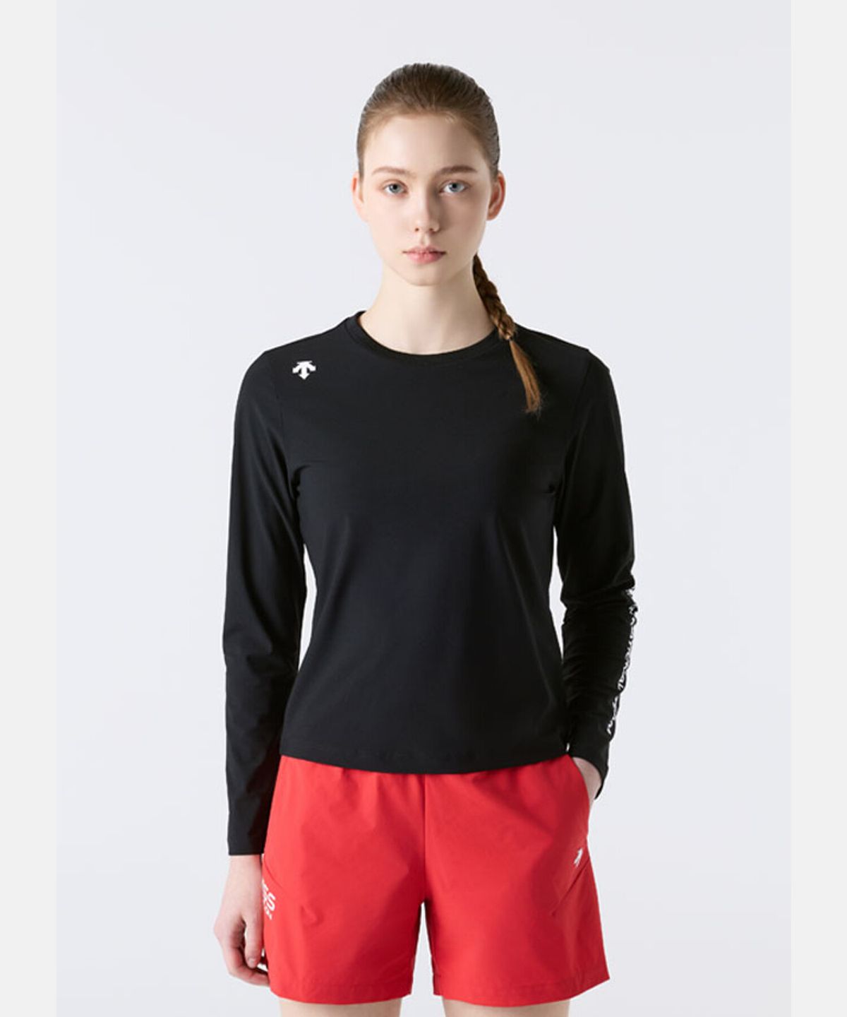 데상트(DESCENTE) 스위스 트라이애슬론 긴팔 티셔츠 블랙 SR223ITL59