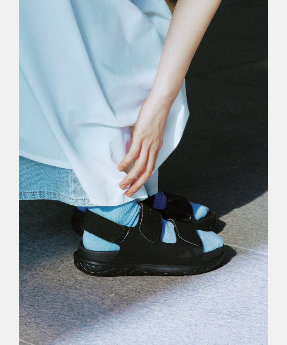 데상트(DESCENTE) 리베인 샌들 블랙 SR123LND13