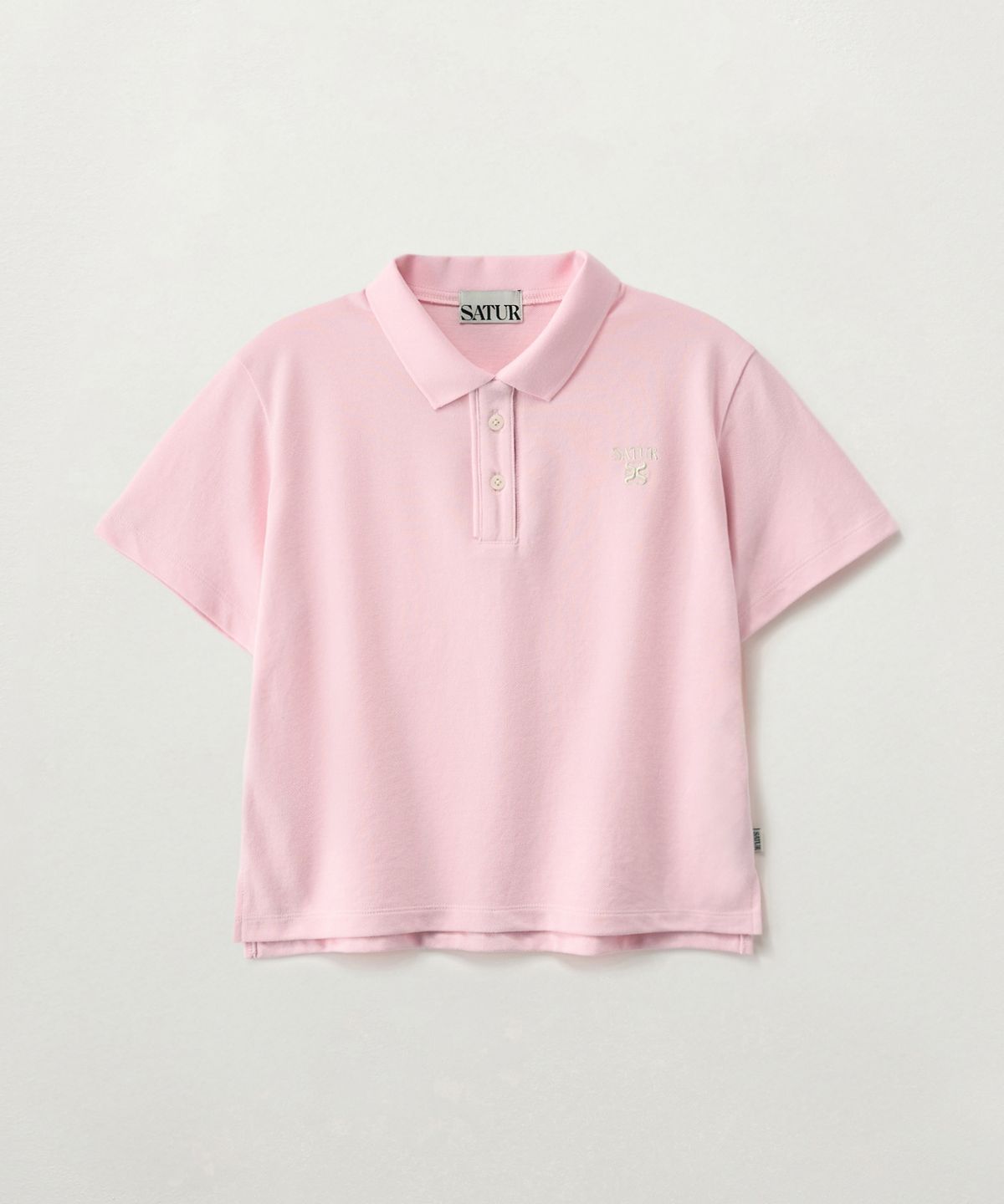 세터(SATUR) (W) 로렌 피케 폴로 반팔 티셔츠 핑크