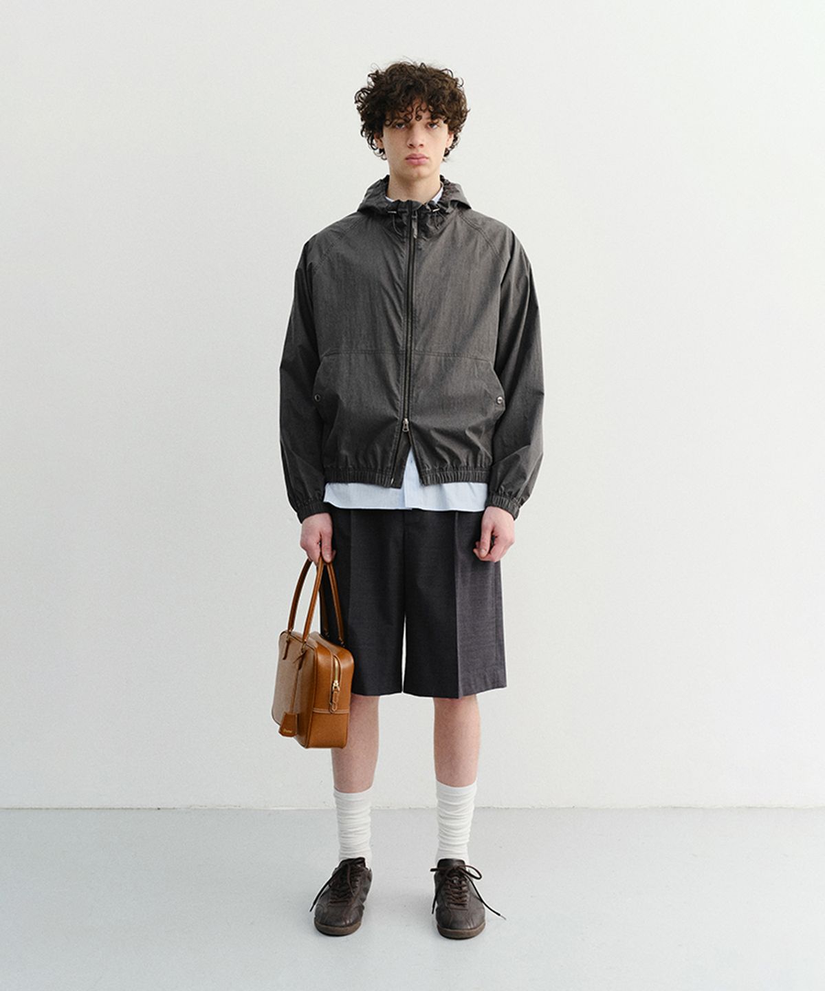 던스트 포 맨(DUNST FOR MEN) PLEATED BERMUDA SHORTS_UDPA6B322_GREY