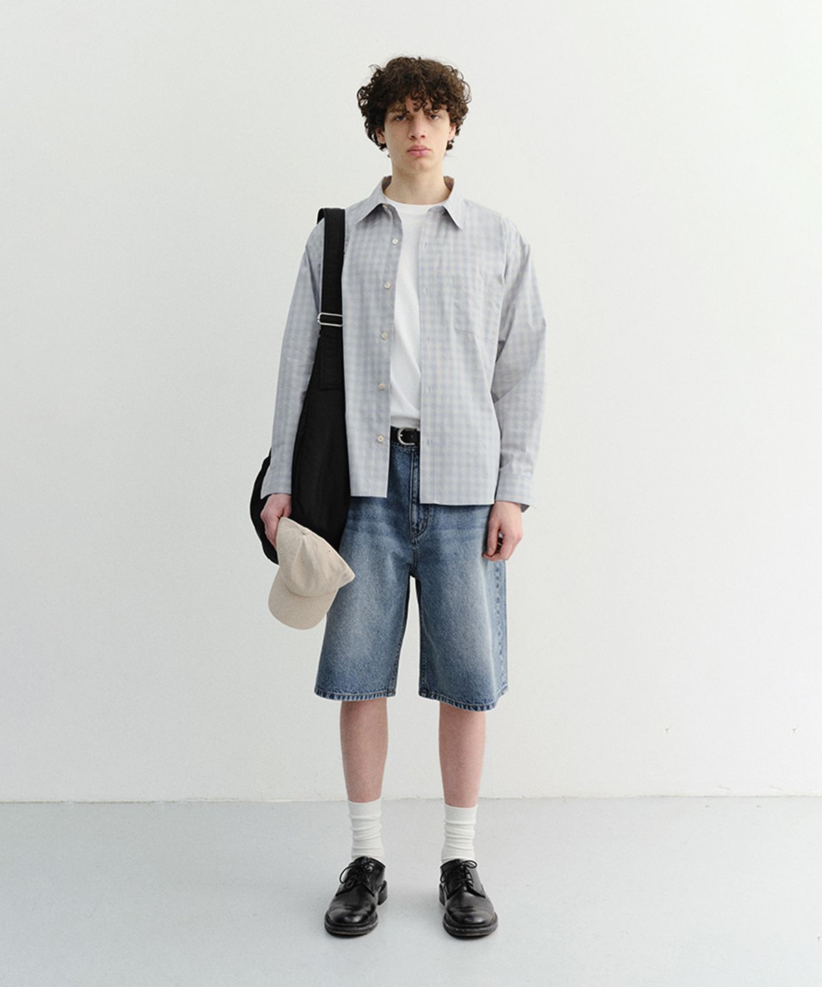 던스트 포 맨(DUNST FOR MEN) CLASSIC BAGGY DENIM SHORTS_UDPA6B325_VINTAGE BLUE