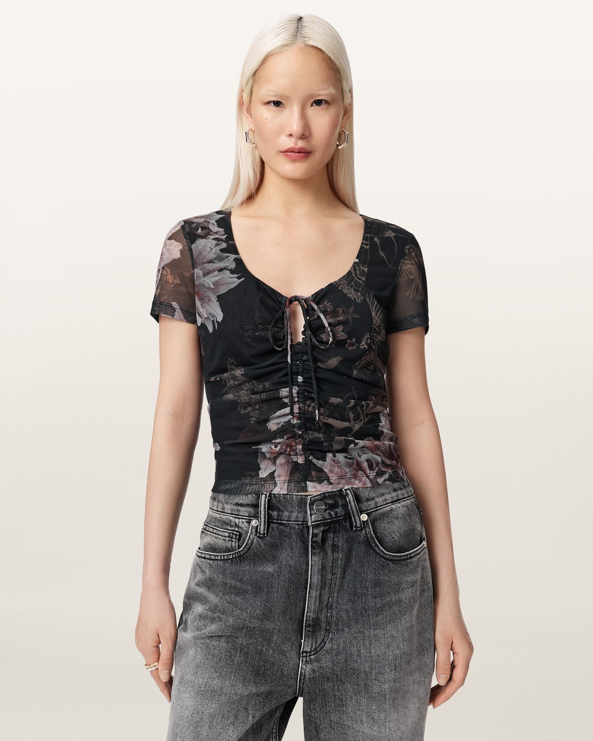 올세인츠(ALLSAINTS) 개비 메시 탑 W153JE-10447
