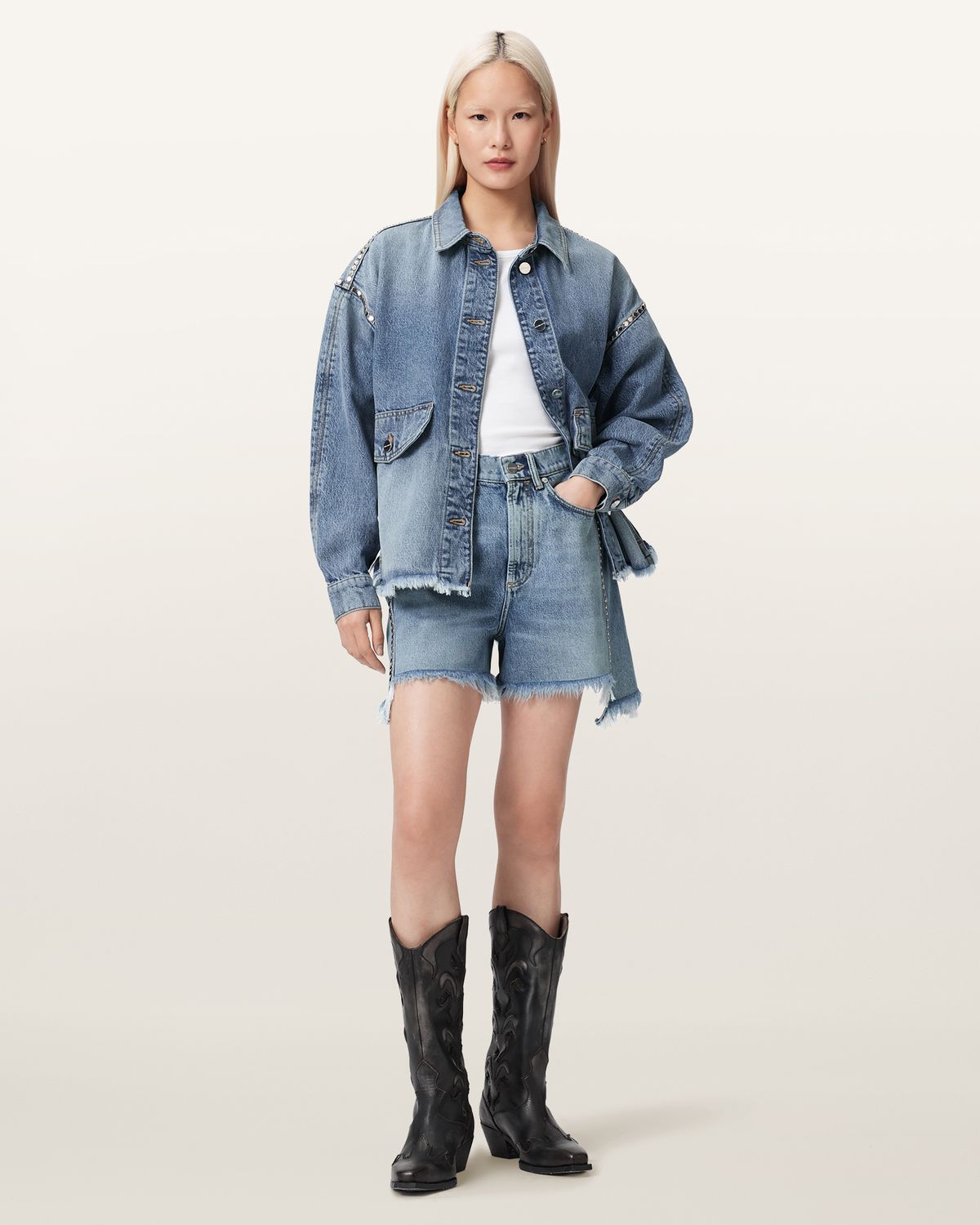 올세인츠(ALLSAINTS) 프랭키 스터드 쇼츠 W056EE-2999