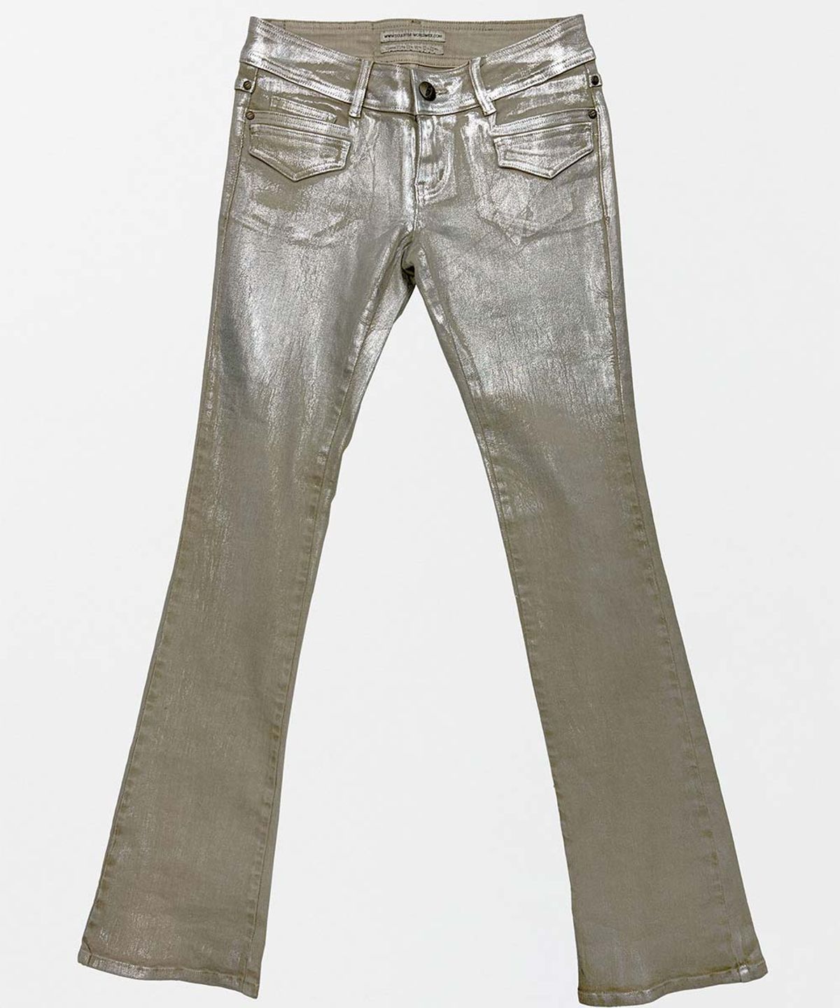 스컬프터(SCULPTOR) Metallic Bootcut Denim Beige/Silver
