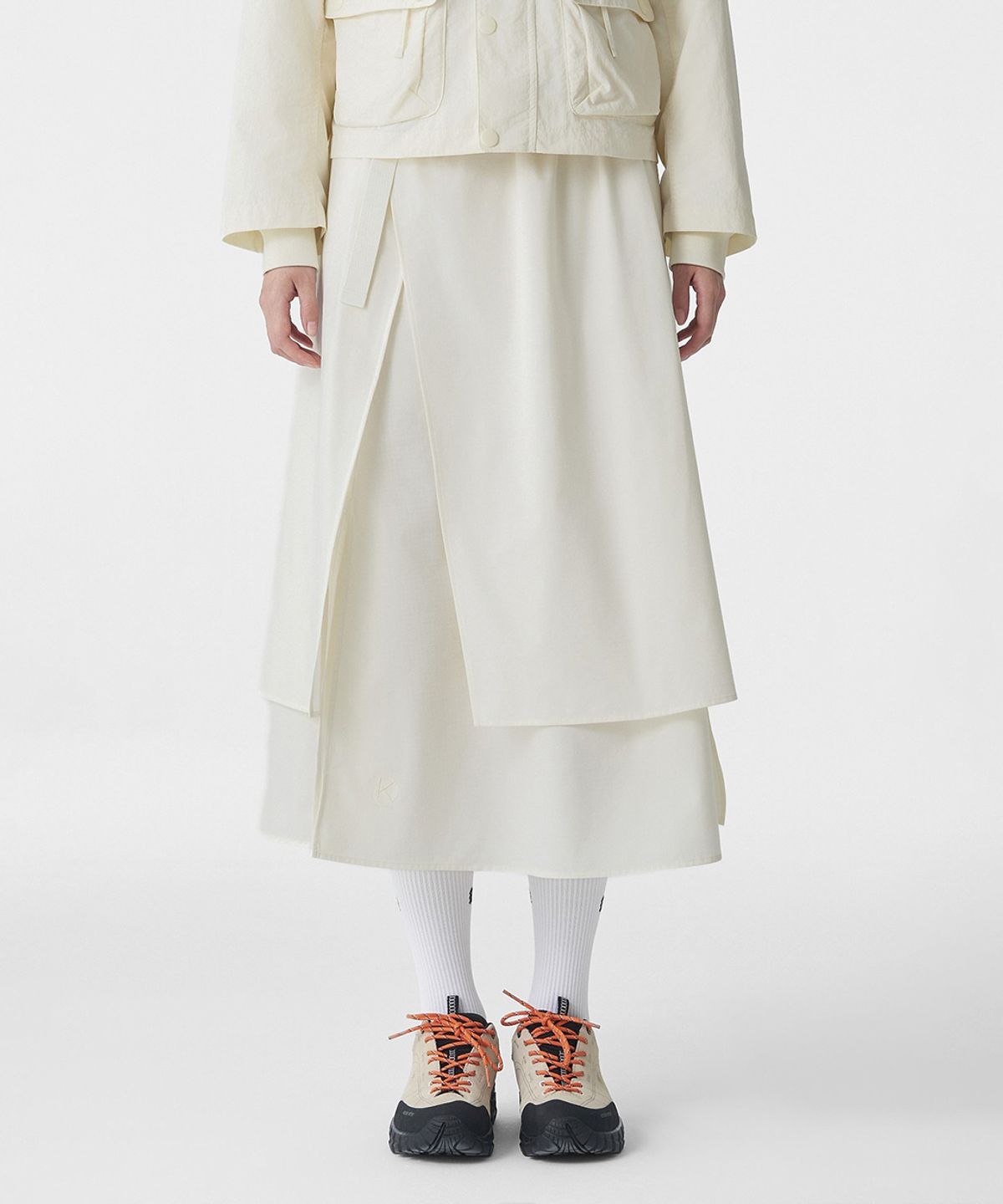 코오롱스포츠(KOLON SPORT) [Atelier Line] 여성 멀티 레이어 스커트 6WPOS26502CRE