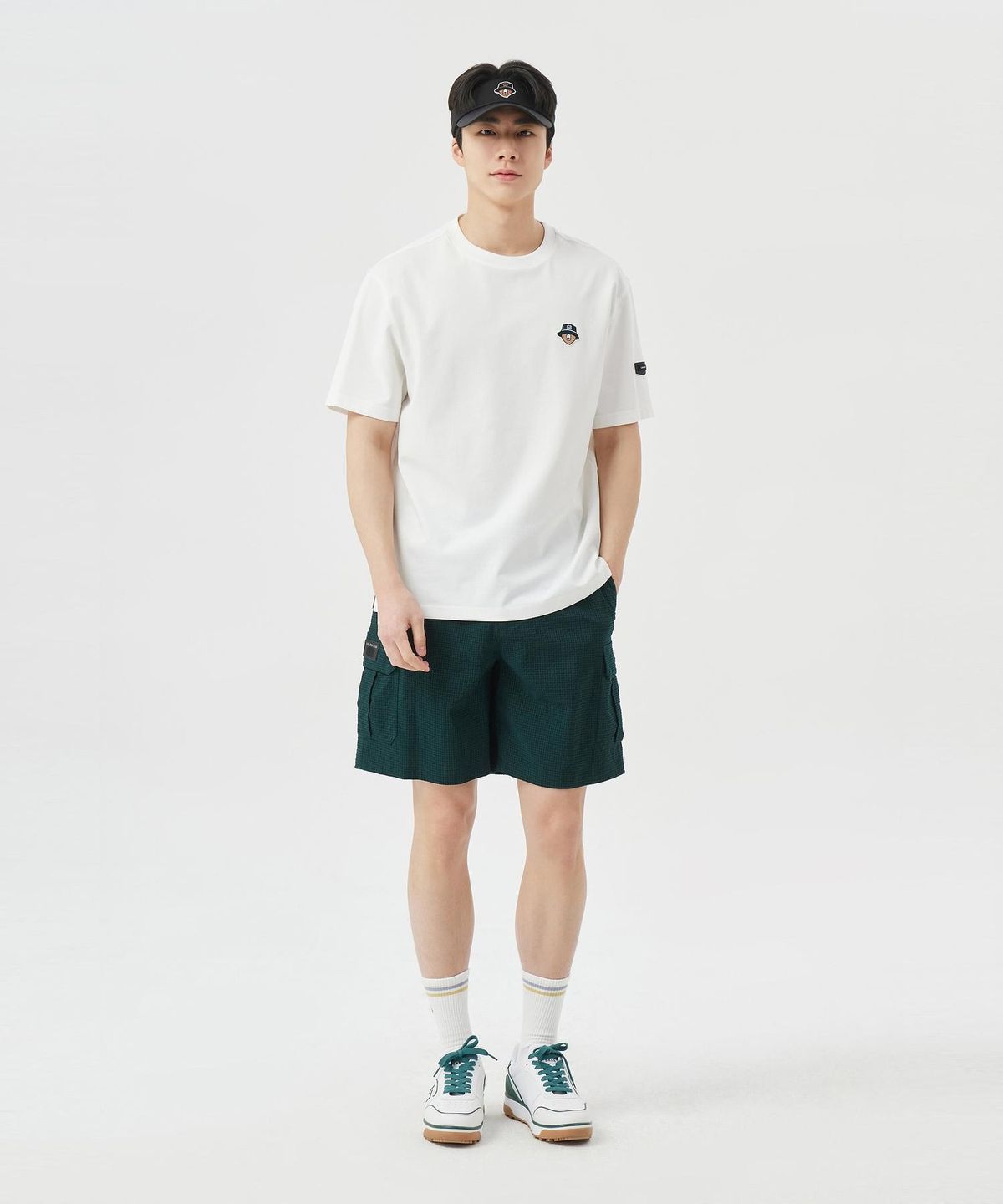 골든베어(GOLDEN BEAR) (M) Seersucker shorts G4PAM26331GRX