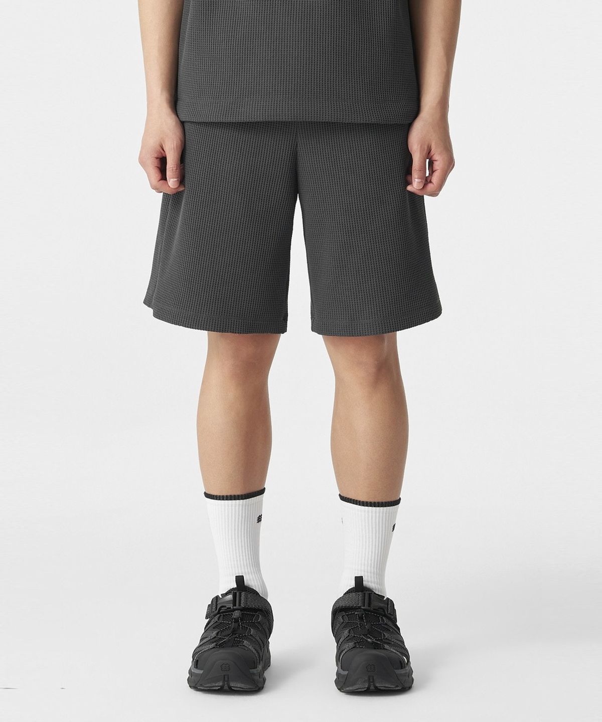 코오롱스포츠(KOLON SPORT) 남성 와플 6부 쇼츠 (SET-UP) TLPOM26581DGY