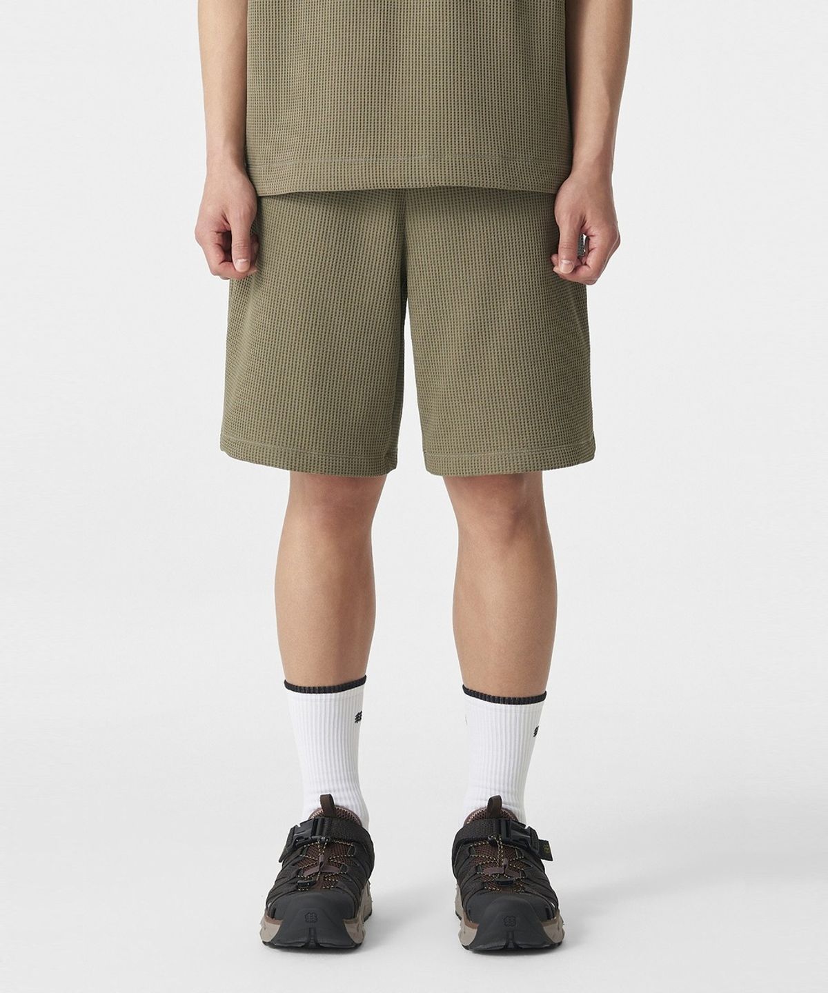 코오롱스포츠(KOLON SPORT) 남성 와플 6부 쇼츠 (SET-UP) TLPOM26581GKH