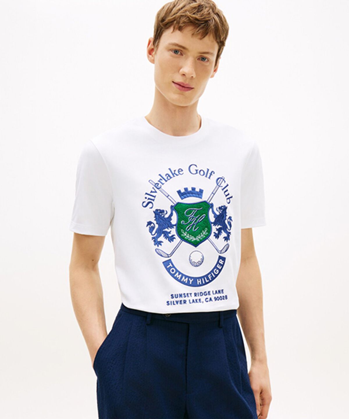 타미힐피거(TOMMY HILFIGER) 컨트리 클럽 인터록 티셔츠 (T12G1TPO680MT1YBR)