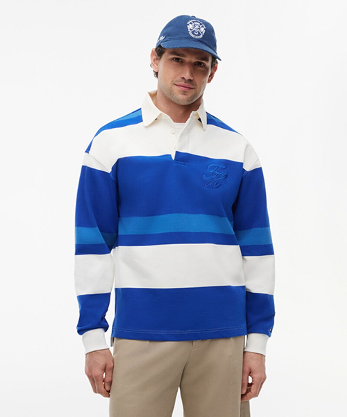 타미힐피거(TOMMY HILFIGER) 릴렉스 스트라이프 럭비 티셔츠 (T12G1TKT690MT10A5)