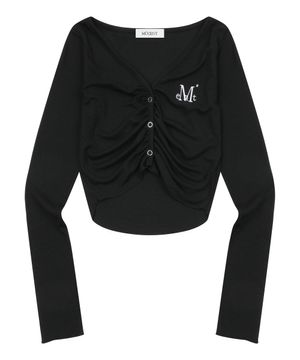 세르딘 셔링 스냅 버튼 크롭 가디건