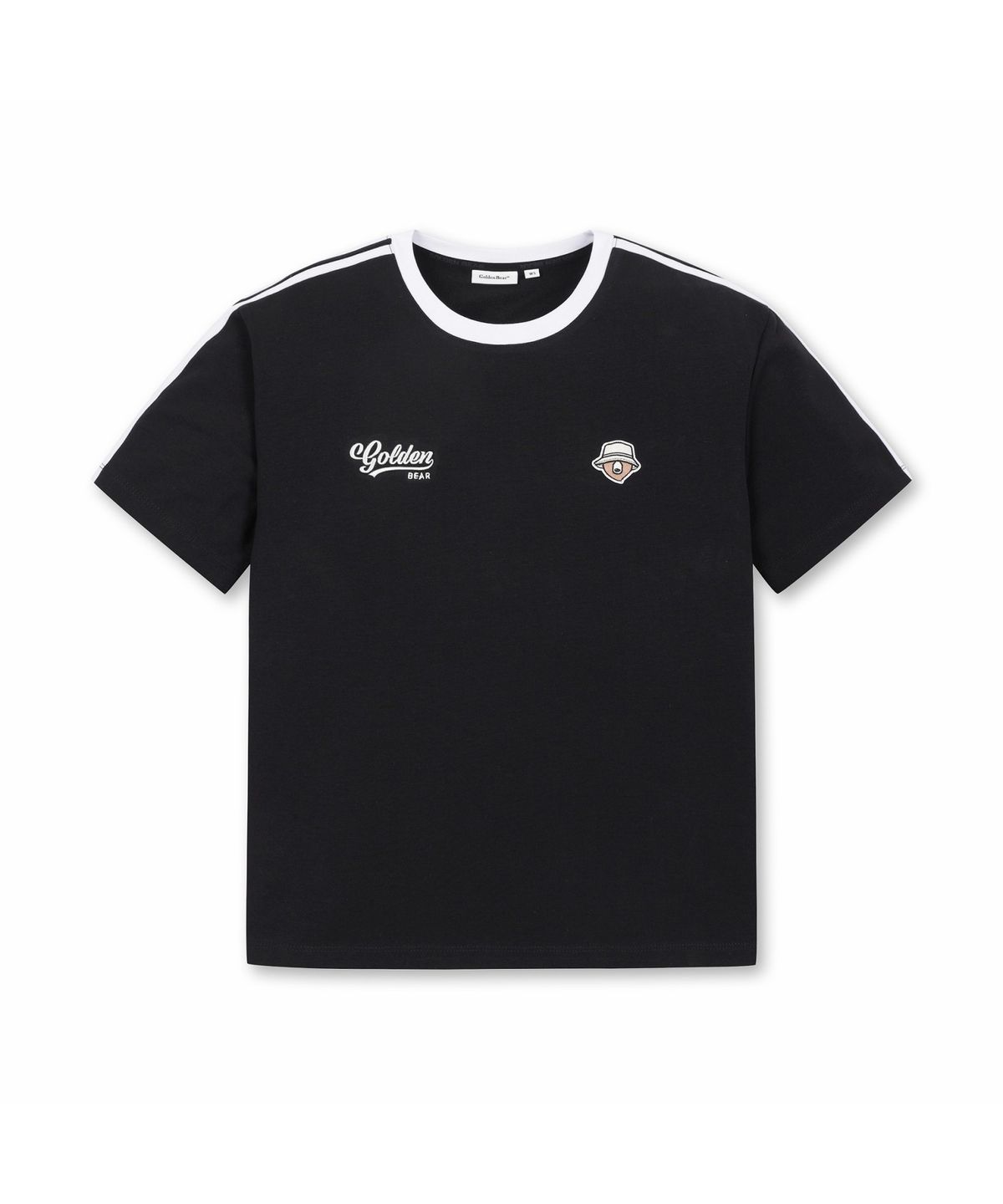 골든베어(GOLDEN BEAR) (W) Mesh Lined Sleeve T-shirt G5TAM26401BKX