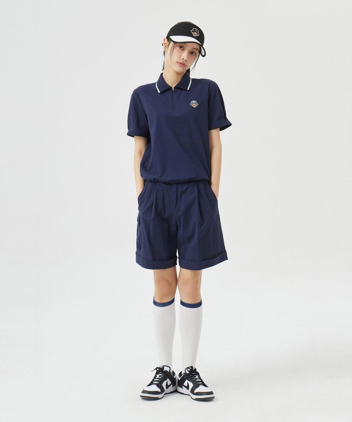 골든베어(GOLDEN BEAR) (W) Seersucker Shorts G5PAM26331NYX