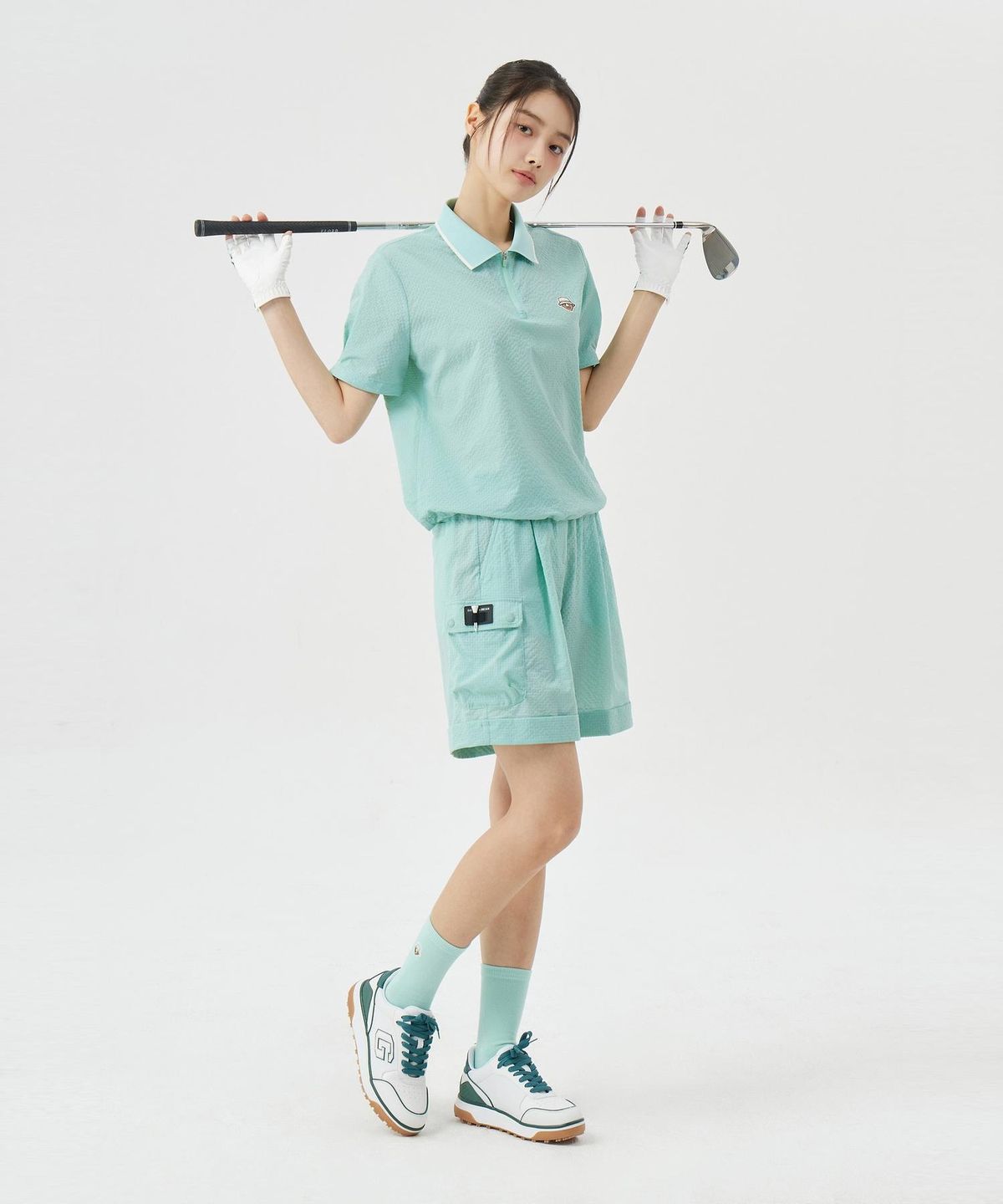 골든베어(GOLDEN BEAR) (W) Seersucker Shorts G5PAM26331MIX