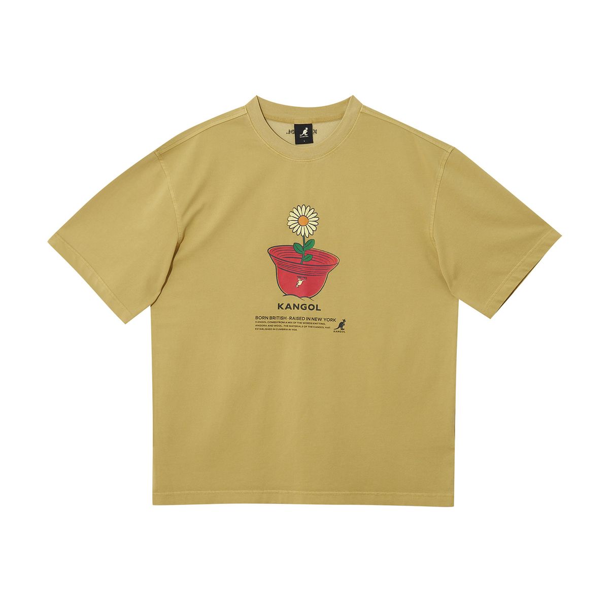 캉골(KANGOL) 레거시 포에틱 블룸 티 2838 머스타드