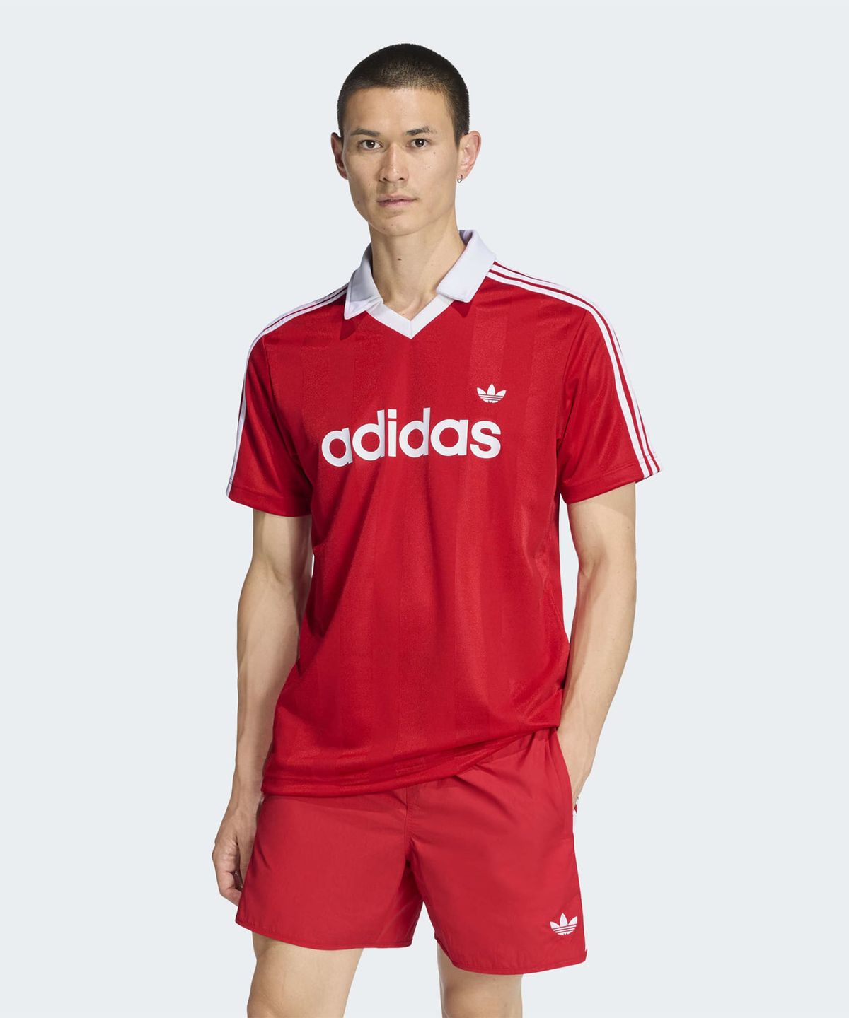 아디다스(ADIDAS) 아카이브 칼라 엔지니어드 져지 - 레드 / KE3583