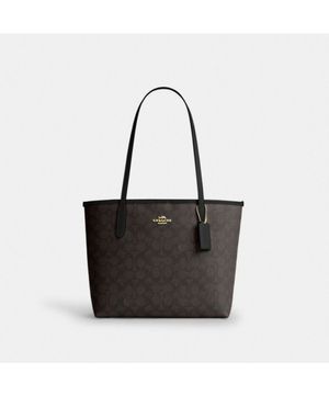 미디엄 시티 토트 백 인 시그니처 캔버스 CDX82 IMXAQ