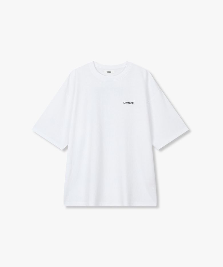 LITMITLESS 양면 그래픽 티셔츠_화이트 9176222987