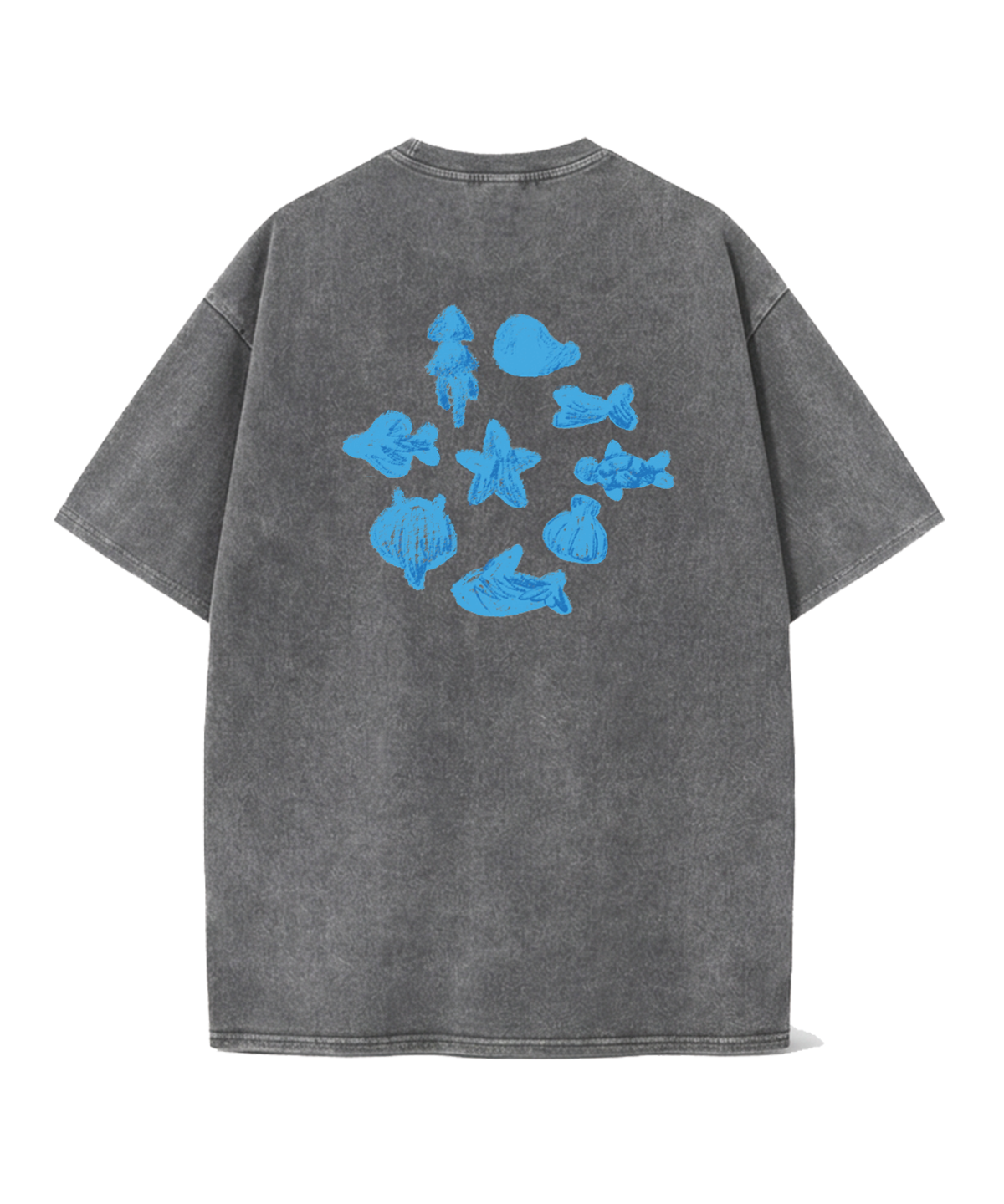 피스피스(PEACEPIECE) SEA ROUND PIGMENT T-SHIRTS
