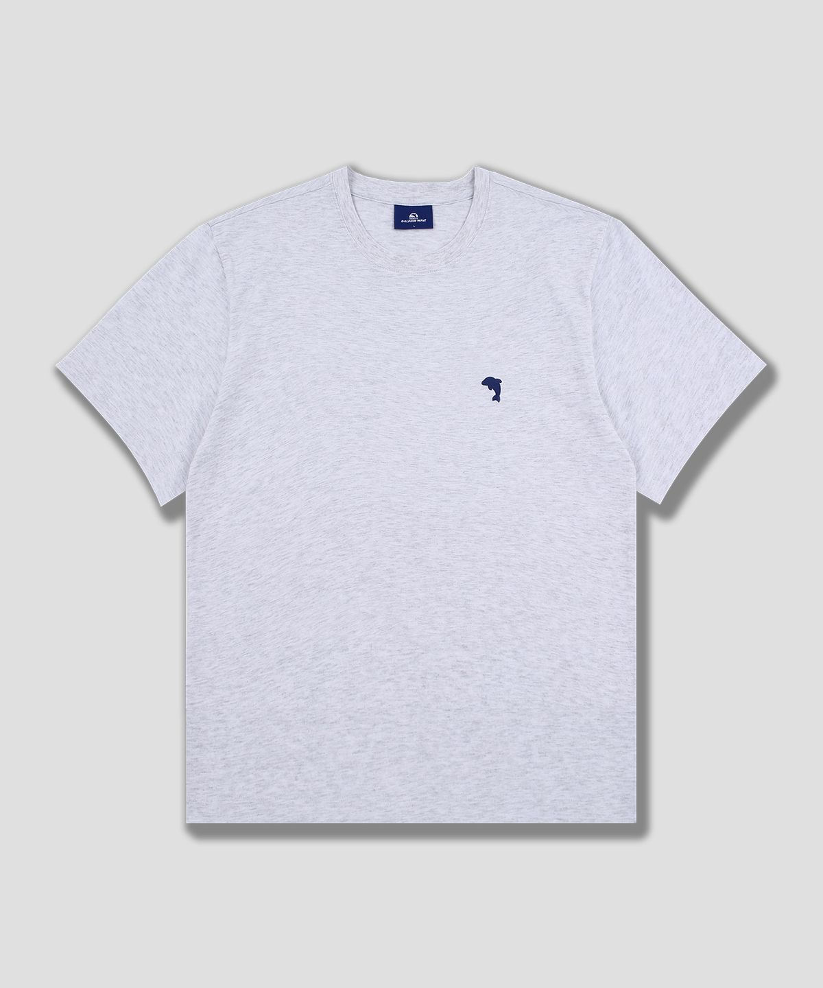 돌핀웨이브어패럴(DOLPHIN WAVE APPAREL) 돌핀 미니 체인자수 16수 반팔티셔츠 쿨그레이