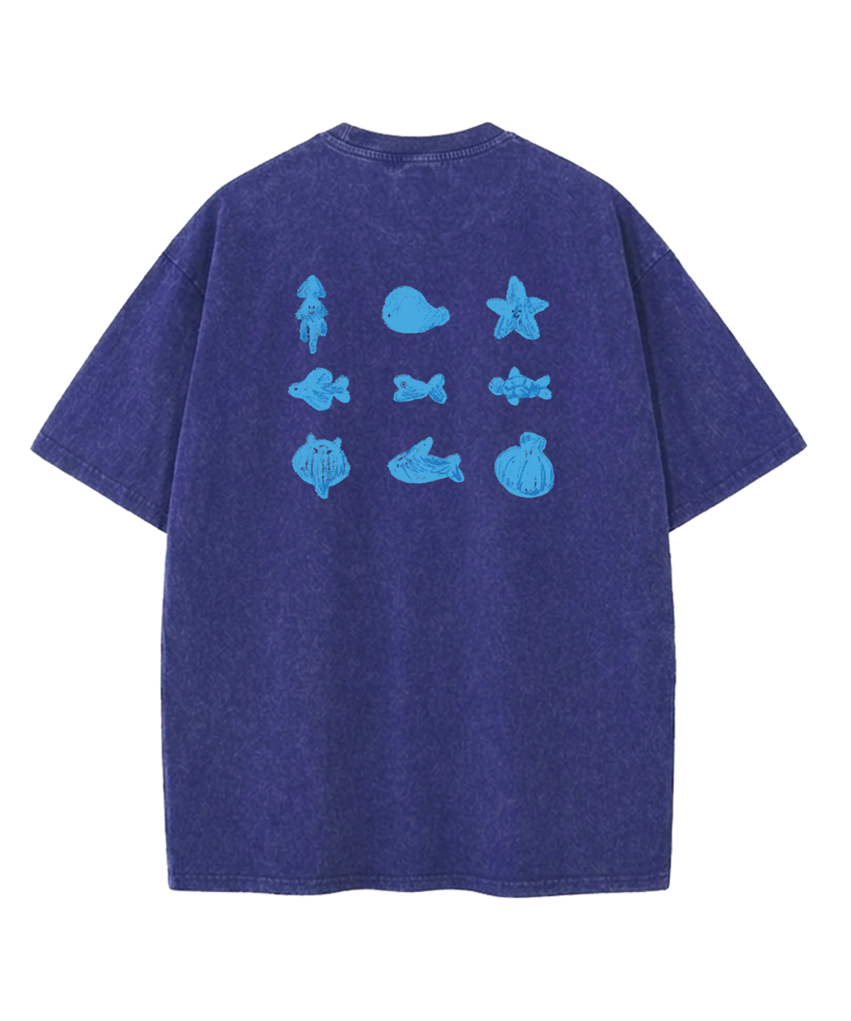 피스피스(PEACEPIECE) SEA SQUARE PIGMENT T-SHIRTS