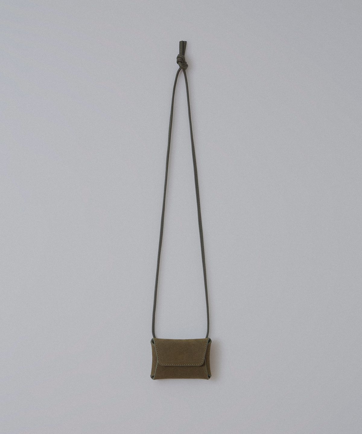 아우브아워(AUBOUR) letter mini bag (suede olive) _ from Italy