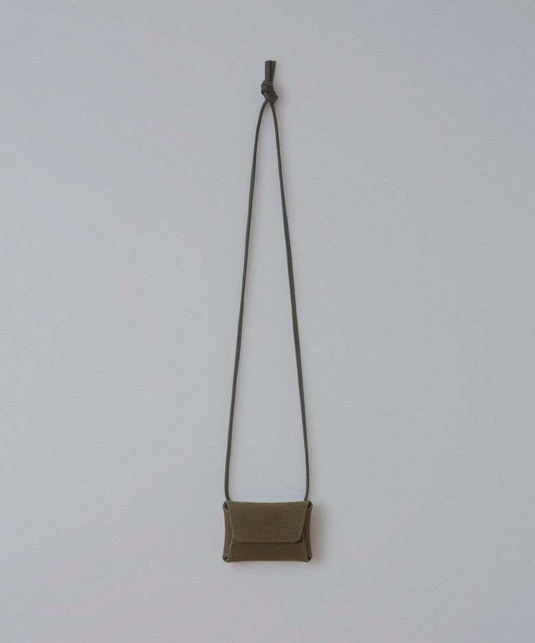 letter mini bag (suede olive) _ from Italy