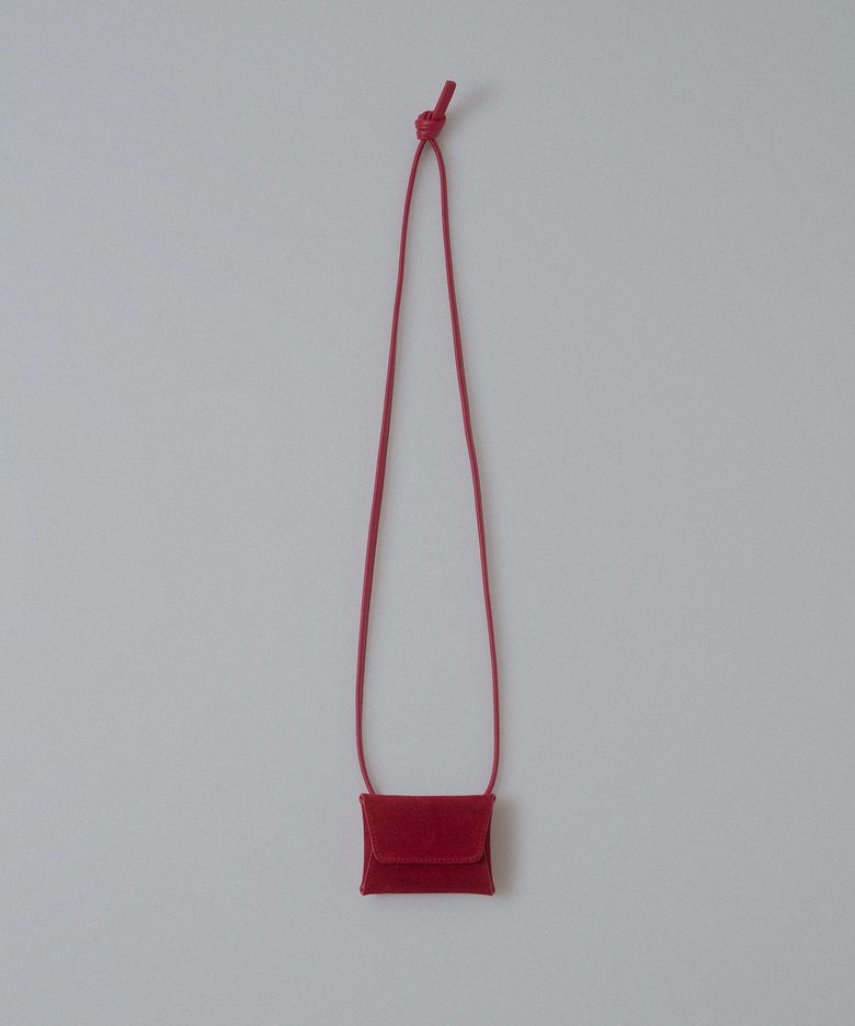 letter mini bag (suede red) _ from Italy