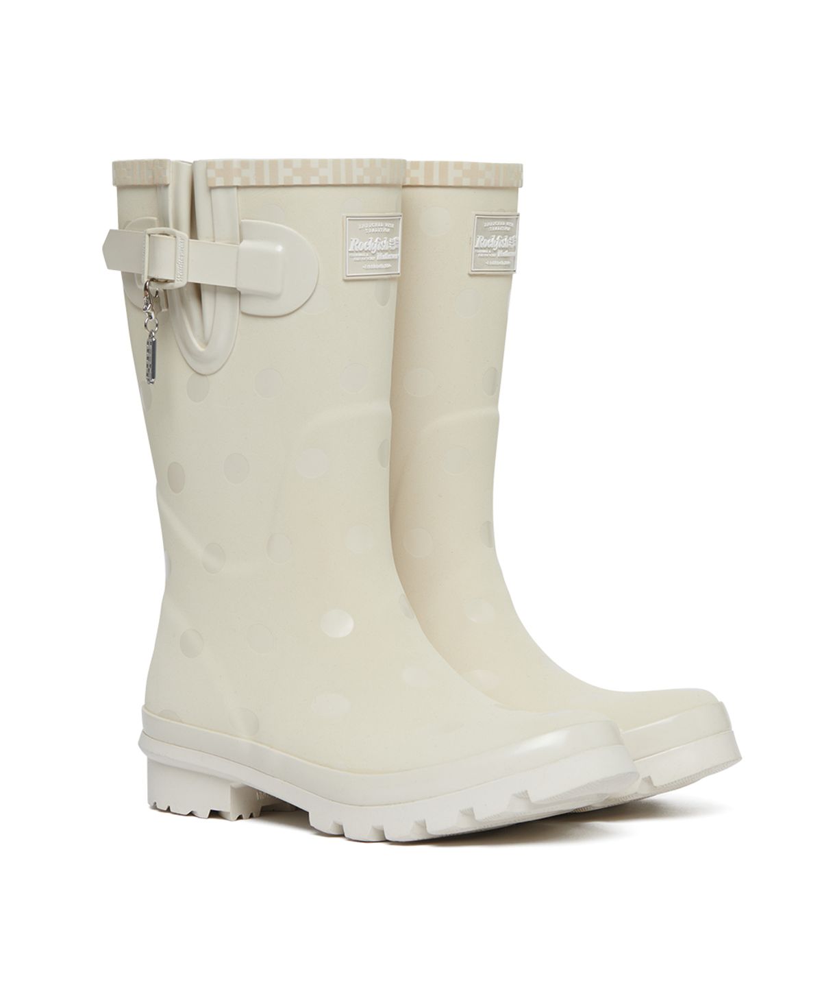 락피쉬웨더웨어(ROCKFISH WEATHERWEAR) [× ILLIT] ORIGINAL RAIN BOOTS SHORT DOT - IVORY