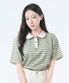 미리 라인 카라 티셔츠_올리브
