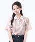 미리 라인 카라 티셔츠_핑크